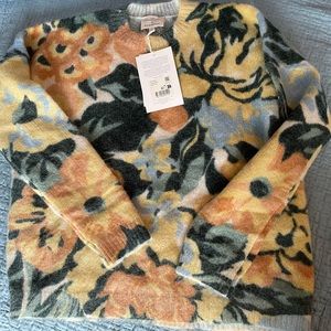 Sezane Pull Silene Fleurs Jaunes